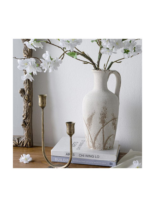 Artekko Decorative Vase White 17x15.5x34cm