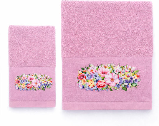 Astron Italy Rosie 30x50cm Dusty Rose Bath Towel Weight 500gsm