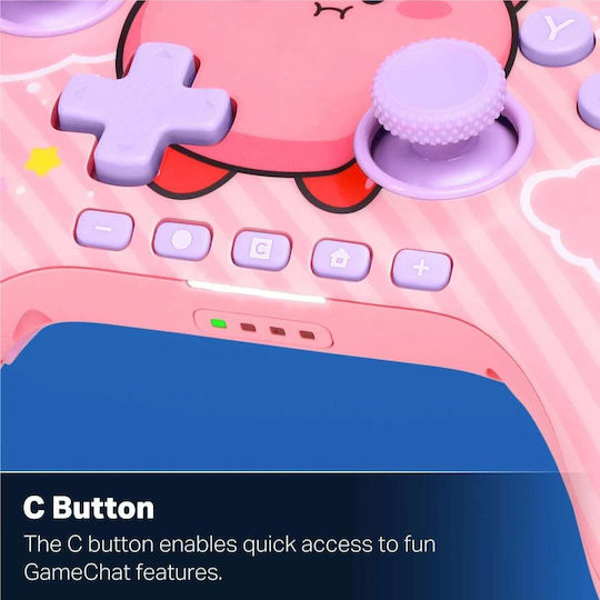 PowerA Kirby Puff Ασύρματο Gamepad για Switch 2 Ροζ