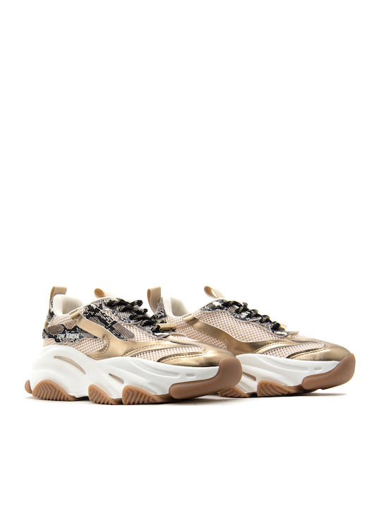Possession E Γυναικεία Chunky Sneakers Μαύρο-μπεζ-χρυσό