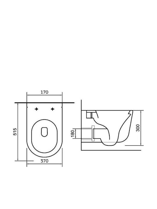 Orabella Larkin Wandhängende Toilette Ohne Deckel Weiße Orabella Larkin Wandhängende Toilette Ohne Deckel Weiße