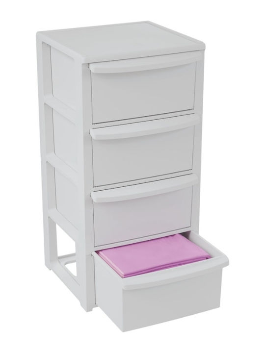 ArtPlast Snappy Sertar Plastic Albă 4 Sloturi 39x38.5x79cm