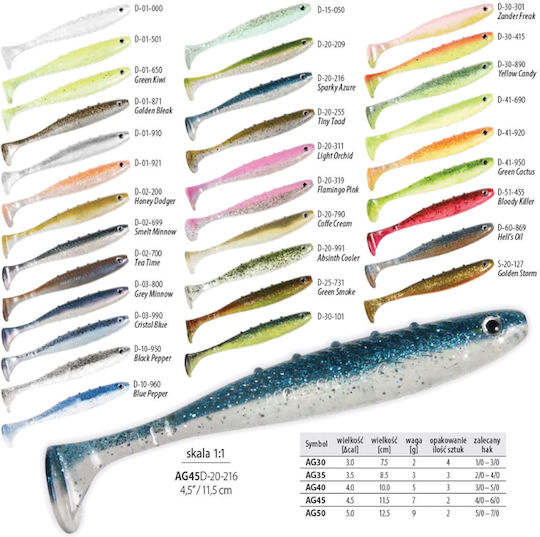 Σιλικονούχο Dragon V-lures Aggressor Pro 7,5 Εκ #000