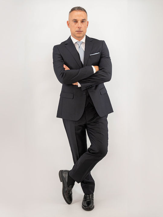 Costum Bărbați Cu vestă Blue