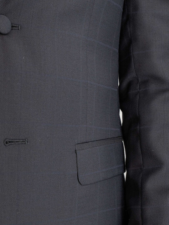Costum Bărbați Cu vestă Blue