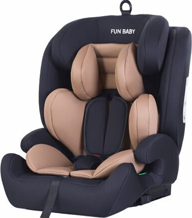 Fun Baby Baby Car Seat i-Size with Isofix Black Beige 9-36 kg