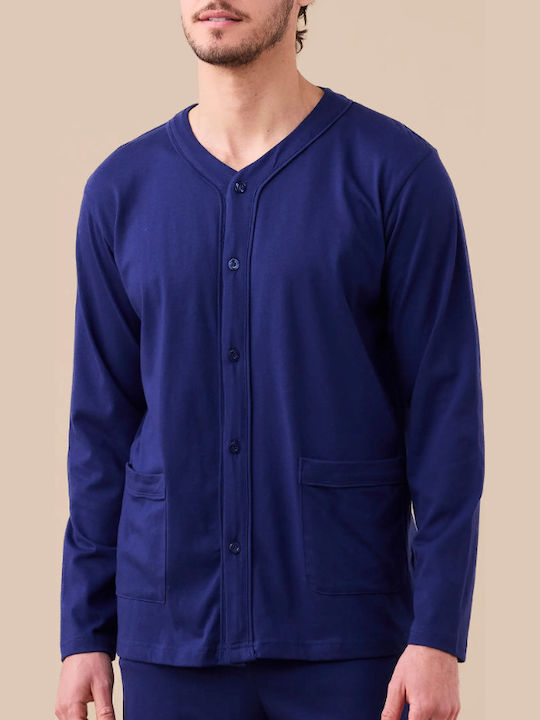 Noidinotte Men's Winter Pajamas Set Blue