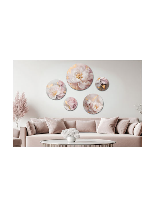 Runde Gemälde Wand Originelle Wanddekorationen Wohnzimmer Rosa Glamour