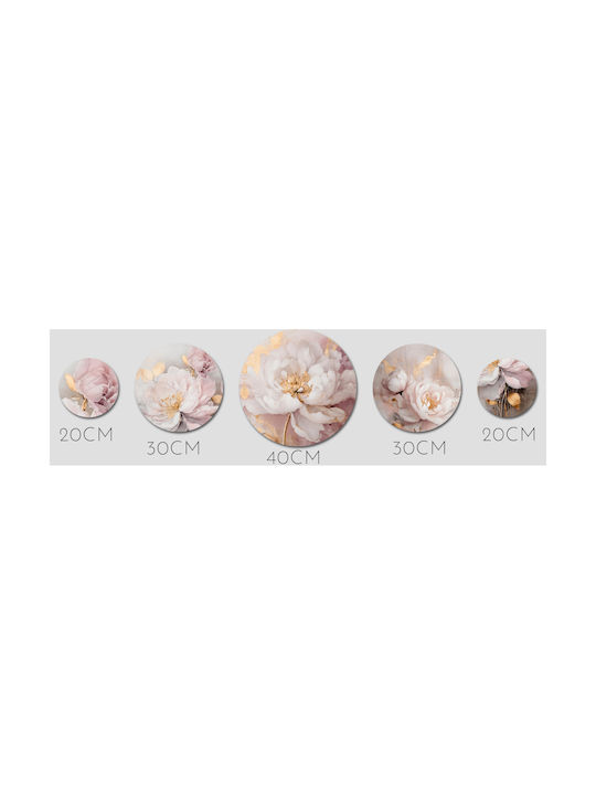 Runde Gemälde Wand Originelle Wanddekorationen Wohnzimmer Rosa Glamour