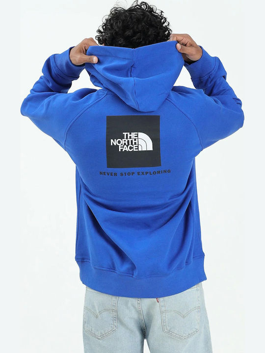 Raglan Sweatshirt with Hood Blue