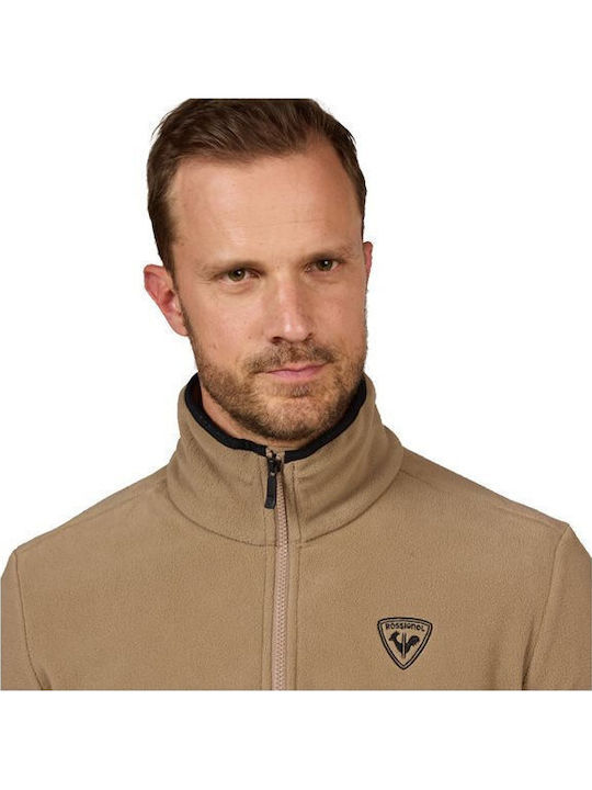 Men's Fleece Cardigan Beige