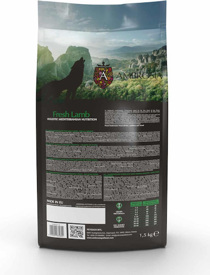 Ambrosia 5kg Dry Food Grain-Free for Adult Dogs with Lamb