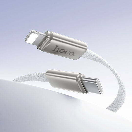 Flach USB-C zu Lightning Kabel 30W Weiß 1m