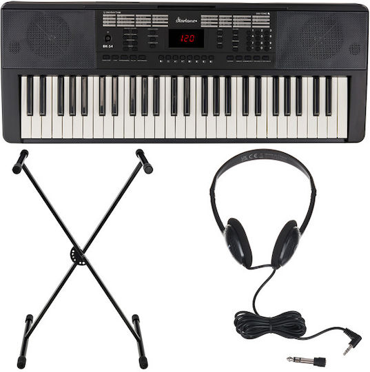 Startone Αρμόνιο BK-54 Set με 54 Πλήκτρα Τυπικής Αφής με Βάση και Ακουστικά Μαύρο