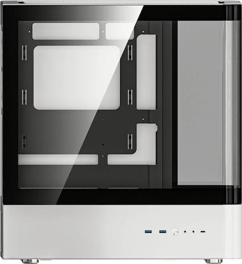 Darkflash HM1 Gaming Midi-Turm Computergehäuse mit Seitenfenster Schwarz