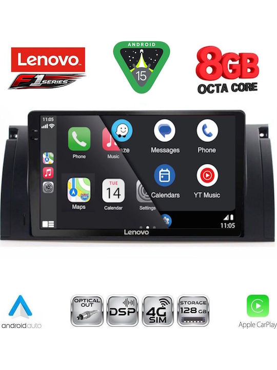 Lenovo Auto-Audiosystem für BMW E46 1998-2005 (Bluetooth/USB/WiFi/GPS/Apple-Carplay/Android-Auto) mit Touchscreen 9"