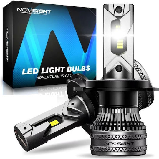 NovSight Lamps Car H4 LED 6500K Cold White 12-24V / 9-32V 100W 2pcs