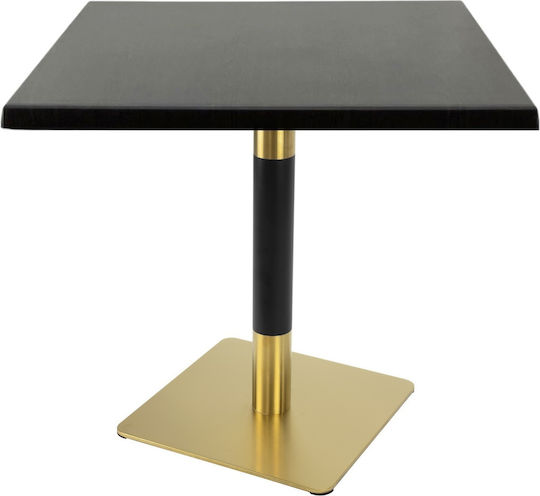 Τετράγωνο Μπαρ Wenge, Gold/black 80x80x74εκ. Τετράγωνο Μπαρ Wenge, Gold/black 80x80x74εκ.