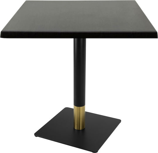 Τετράγωνο Μπαρ Wenge, Black, Gold 80x80x74εκ. Τετράγωνο Μπαρ Wenge, Black, Gold 80x80x74εκ.