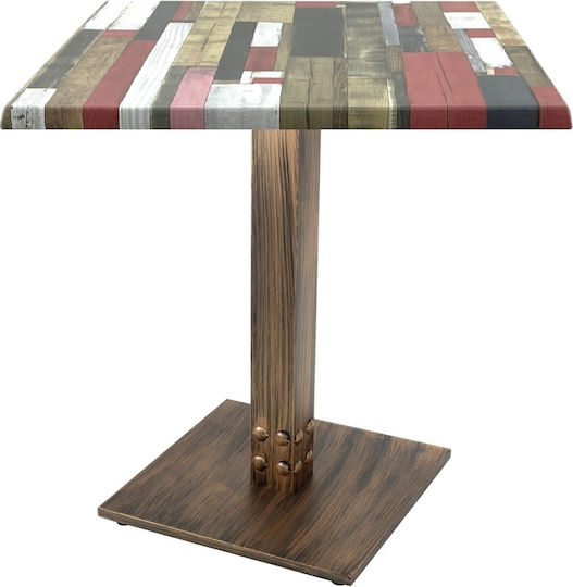 Quadratischer Raki Bar Reddene Holz 70x70x74cm Quadratischer Raki Bar Reddene Holz 70x70x74cm