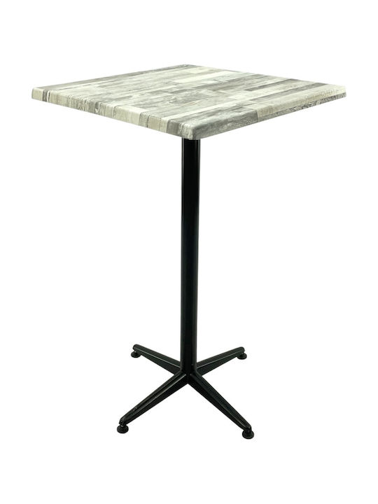 Pătrat Masă Bar White 80x80x107buc