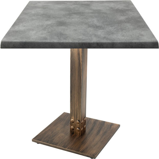 Copperfield Quadratischer Bar Vintage Antik Bronze 80x80x74cm Copperfield Quadratischer Bar Vintage Antik Bronze 80x80x74cm