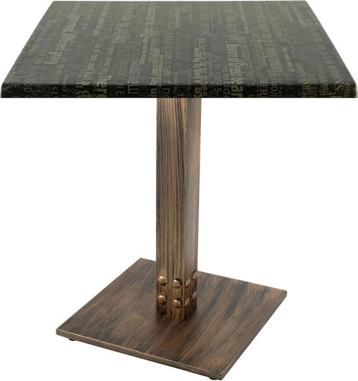 Quadratischer Bar Graphite Night Vintage Bronze 70x70x74cm Quadratischer Bar Graphite Night Vintage Bronze 70x70x74cm