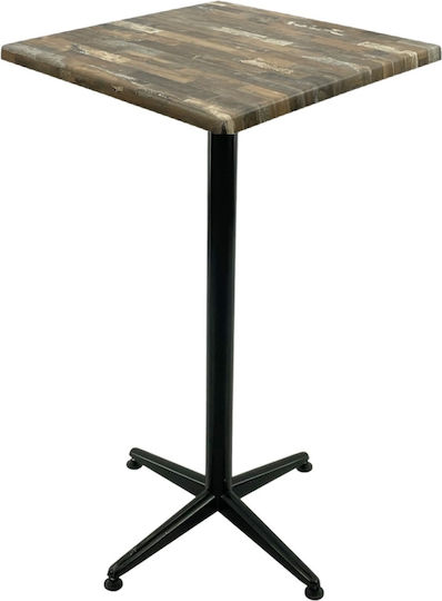 Masa Bar Pătrată Neagră 70x70x107cm Masa Bar Pătrată Neagră 70x70x107cm