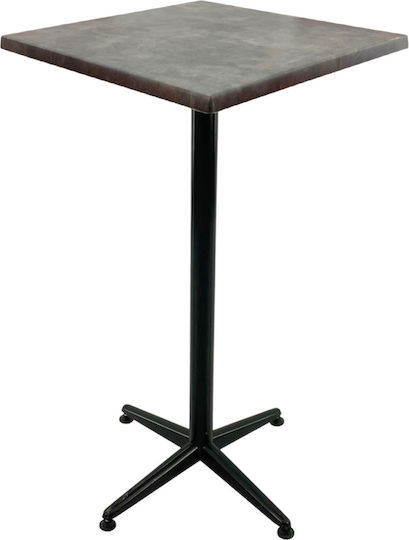 Masă Pătrată Bar Raki Metallic Oxide Neagră 70x70x107 cm Masă Pătrată Bar Raki Metallic Oxide Neagră 70x70x107 cm