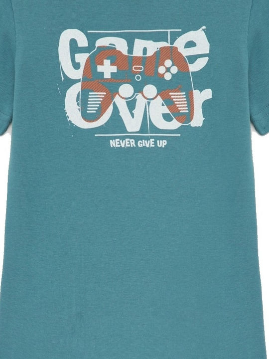 Παιδική Μπλούζα Κοντομάνικη Blue Green Game Over