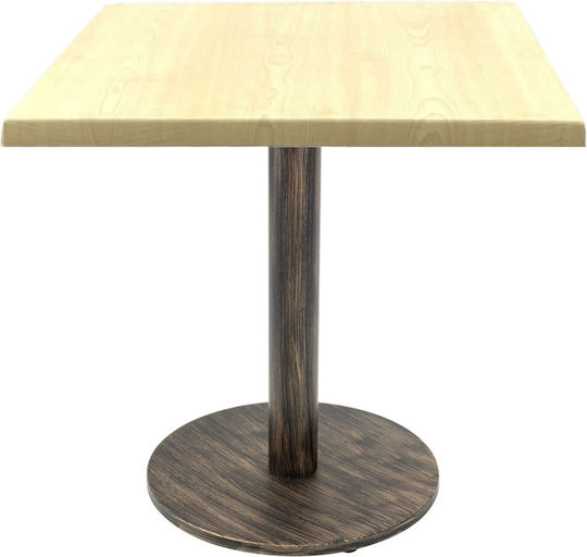 Quadratischer Bar Vintage Bronze Antik-Look 70x70x74cm Quadratischer Bar Vintage Bronze Antik-Look 70x70x74cm