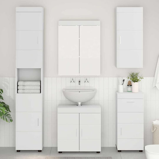 vidaXL Bathroom Cabinet L37xW24.5xH86cm White