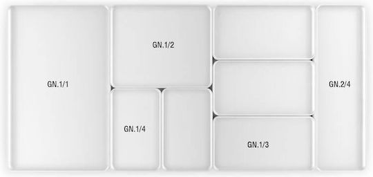 Tavă Melamină Raki Gn 1/1 53x32,5cm Culoare Albă
