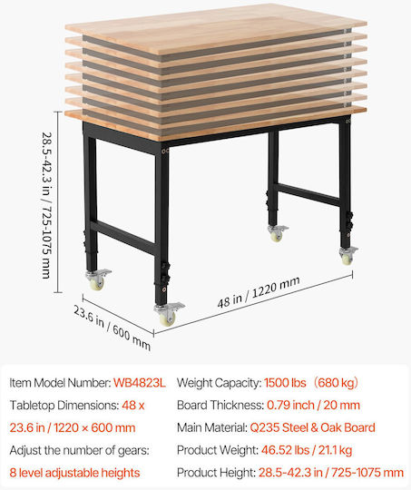 Vevor Bancă Rezistență 680kg 1buc LDSGZTCGKDLZLLIQC001V0
