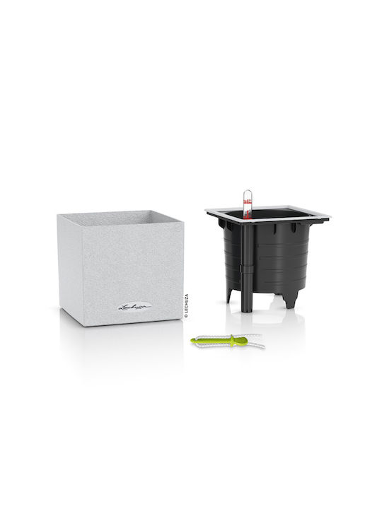 Canto with selfwatering system Pot Plastic White 14x14x13.5cm.