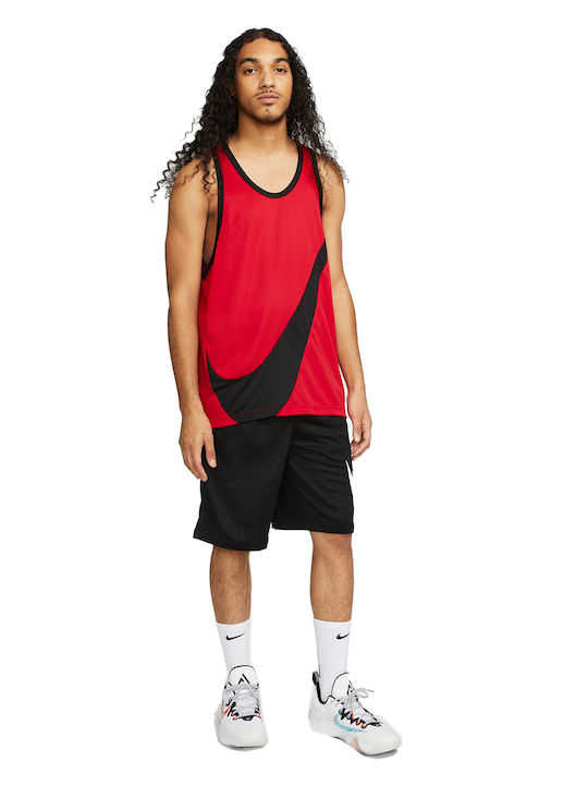 Dri-FIT Crossover Dri-Fit Αθλητική Μπλούζα Κοντομάνικη Κόκκινη