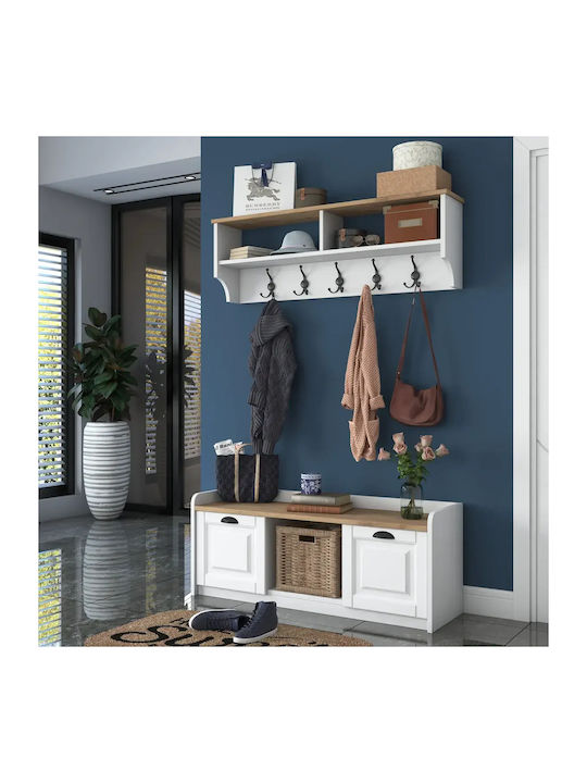 SteweHome Flurmöbel & Aufbewahrung mit Schuhregal Kremástra Topíou Eísodous 120x40x45cm