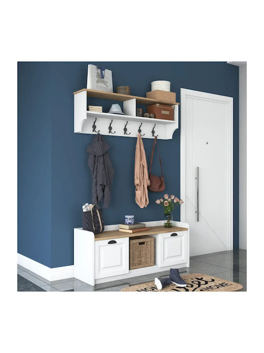 SteweHome Flurmöbel & Aufbewahrung mit Schuhregal Kremástra Topíou Eísodous 120x40x45cm