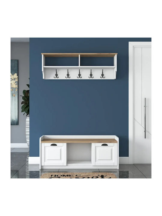 SteweHome Flurmöbel & Aufbewahrung mit Schuhregal Kremástra Topíou Eísodous 120x40x45cm