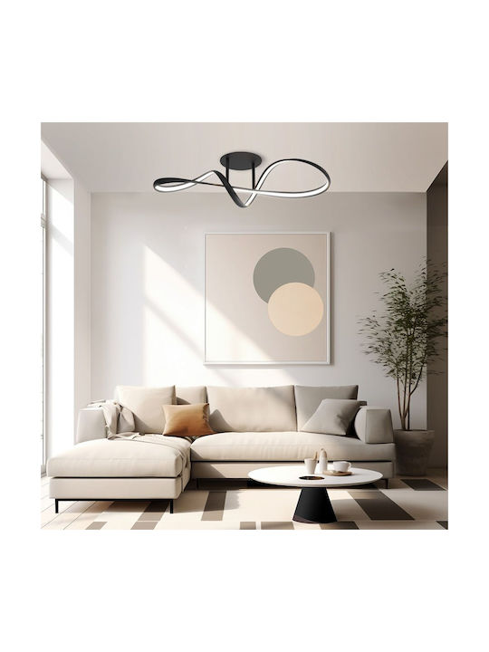Vivalux Light fixture Ceiling Mount Light 60cm Black with Integrated LED