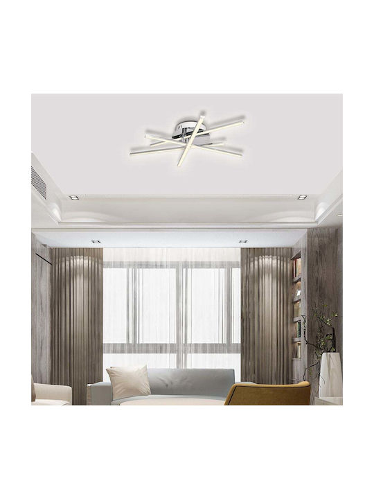 Vivalux Matrix Ceiling Mount Light 60cm Silver with Integrated LED