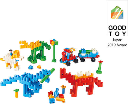Hape Blocuri PolyM Dinosaur Paradise Kit pentru 1,5-5 ani Ani 200buc