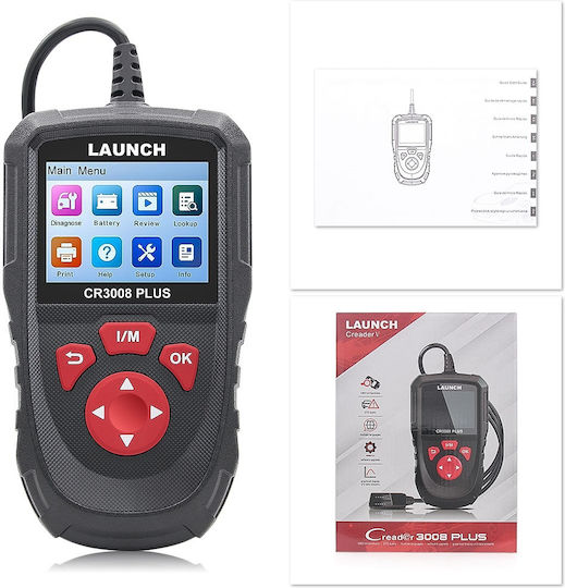Tester Auto Launch Creader Cr3008 Plus Obd2 Diagnoză Completă Ecran Color 2.8" Compatibil 99% Vehicule Funcții Avansate Protocoale Multiple