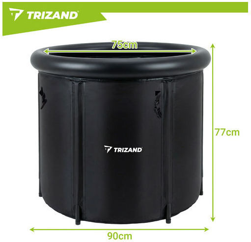 Trizand Cryotherapy Device Foldable Winter Barrel 320l Ice Bath 66x26x14 Cm Trizand