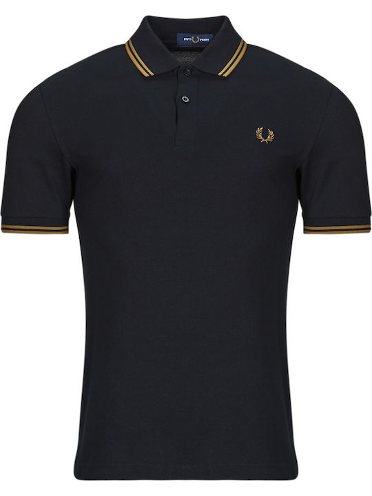 Polo Herrenbluse Kurzarm Schwarze