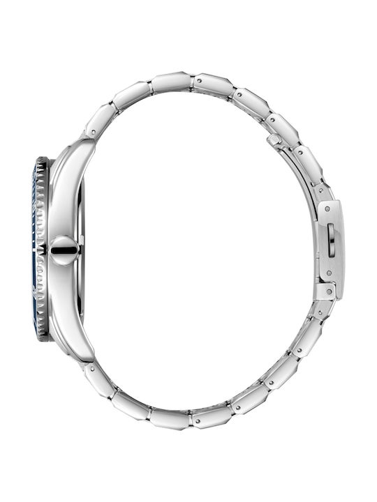 Lee Cooper Men's Watch 43mm Battery with Silver Metal Bracelet