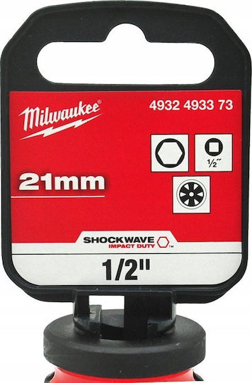 Milwaukee Καρυδάκι με Καρέ Υποδοχής 1/2" Διάμετρος 1/2" / 21