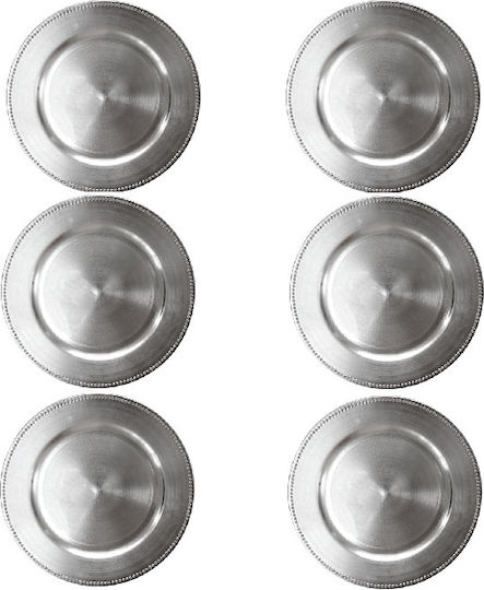 Raki Platou Decorativ Argintiu 1buc Raki Platou Decorativ Argintiu 1buc