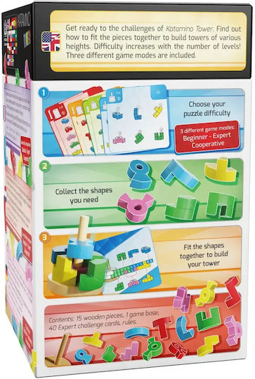 Board Game Katamino Tower for 1-2 Players 6+ Years Old (RO) Gameology