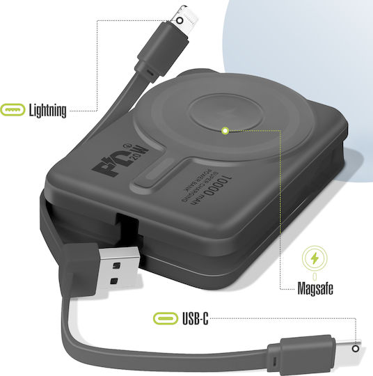 Moxie MagSafe Power Bank 10000mAh 15W Black